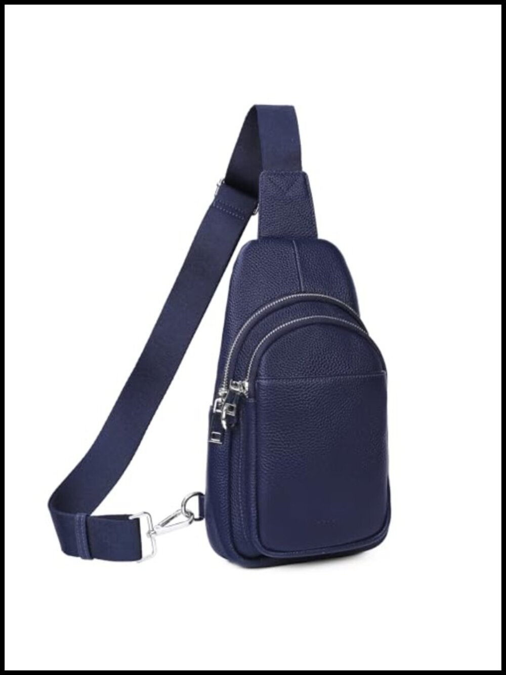 Genuine Leather Anti-Theft Sling Bag RFID Crossbody Travel Purse